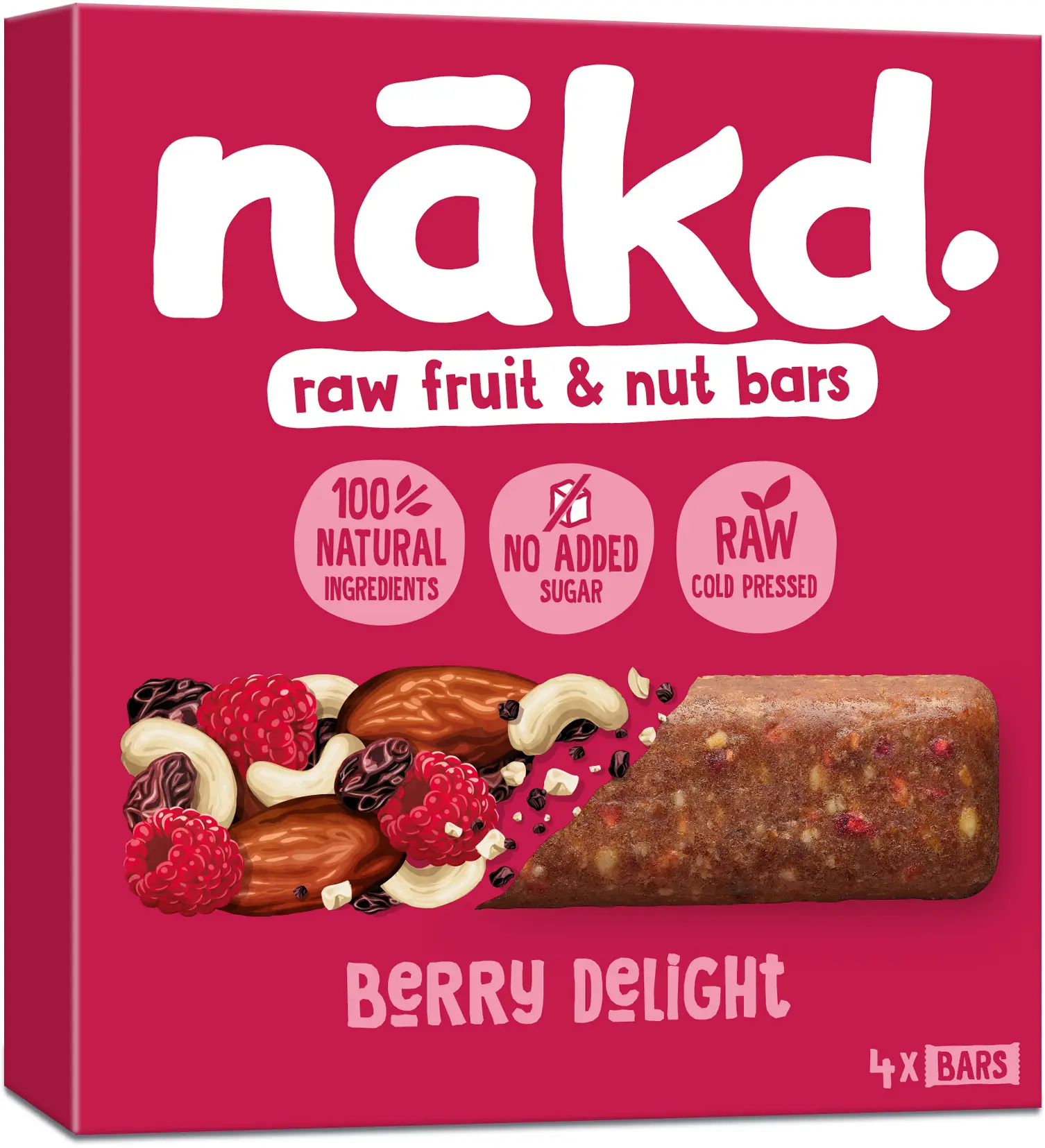 102250730_mainimage.webp Nakd Date Bar Berry Delight Multi-Pack 4x35gm - Image 1